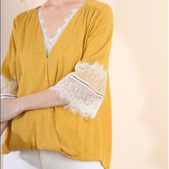 Surplice Embroidered Dot Lace Trim - Picture 3 of 7